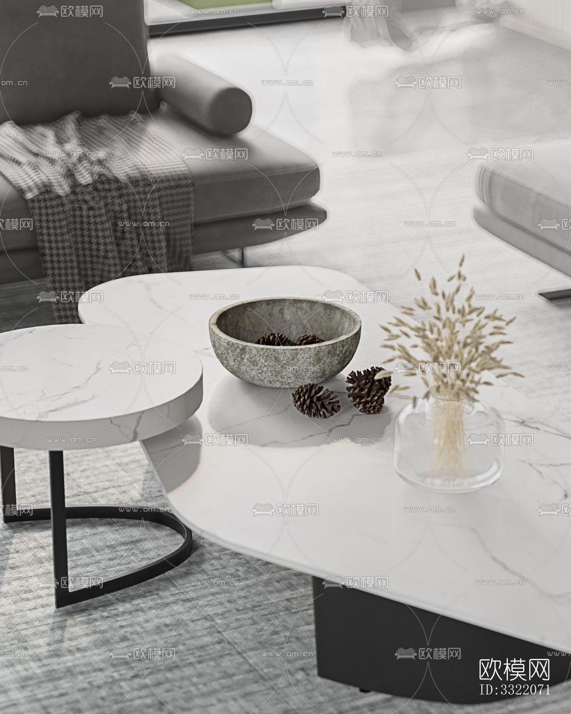 现代客厅效果图下载（渲染图8）