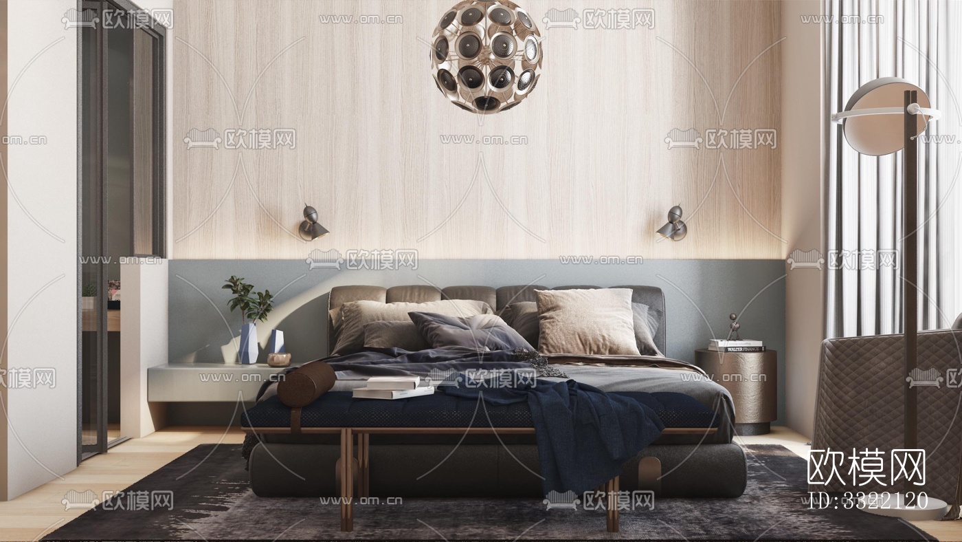 现代客厅效果图下载（渲染图2）