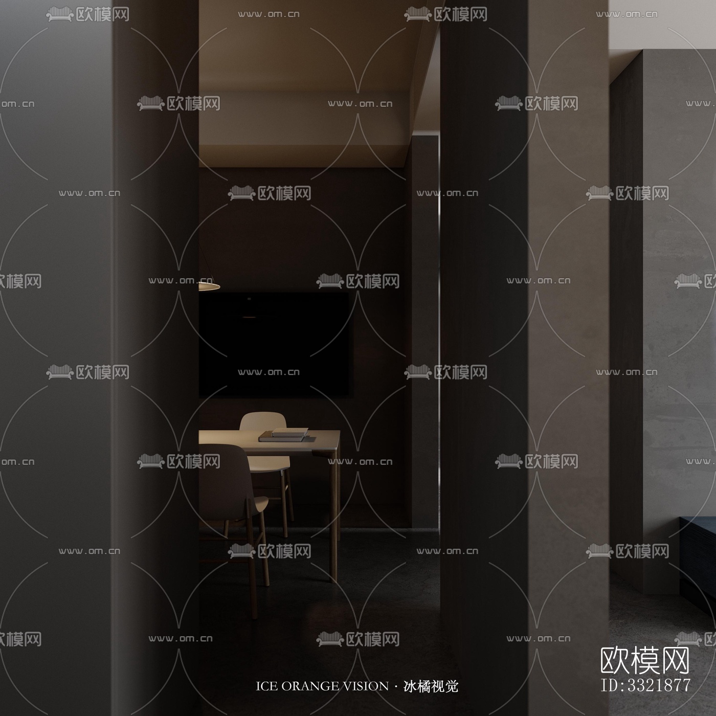 现代客厅效果图下载（渲染图2）