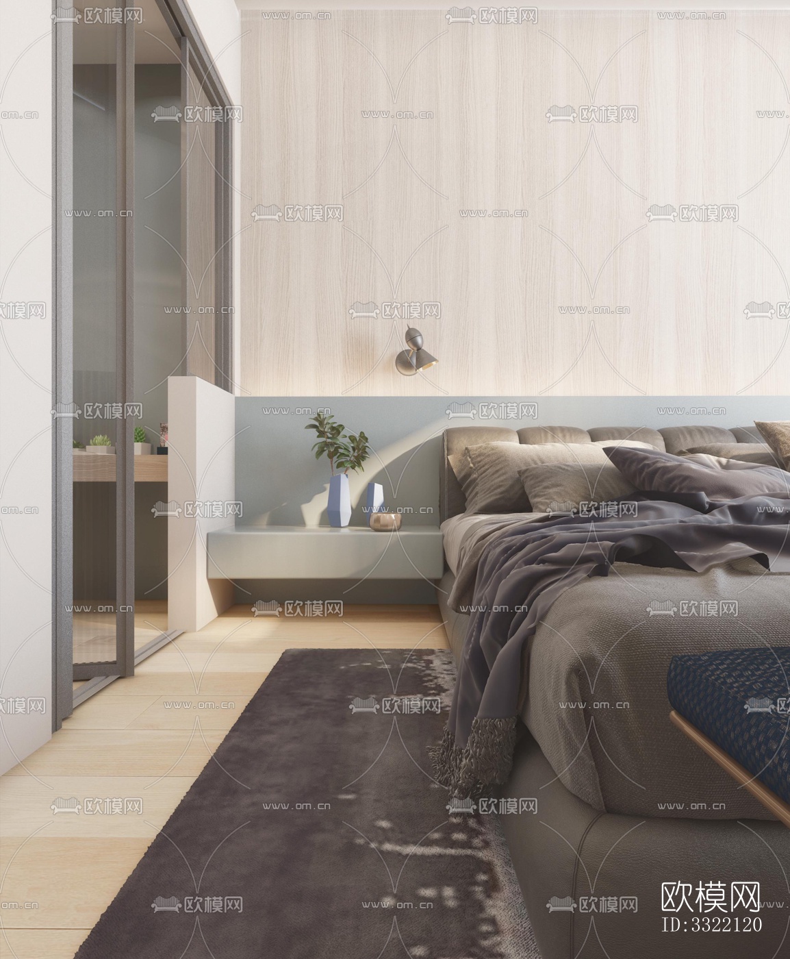 现代客厅效果图下载（渲染图4）