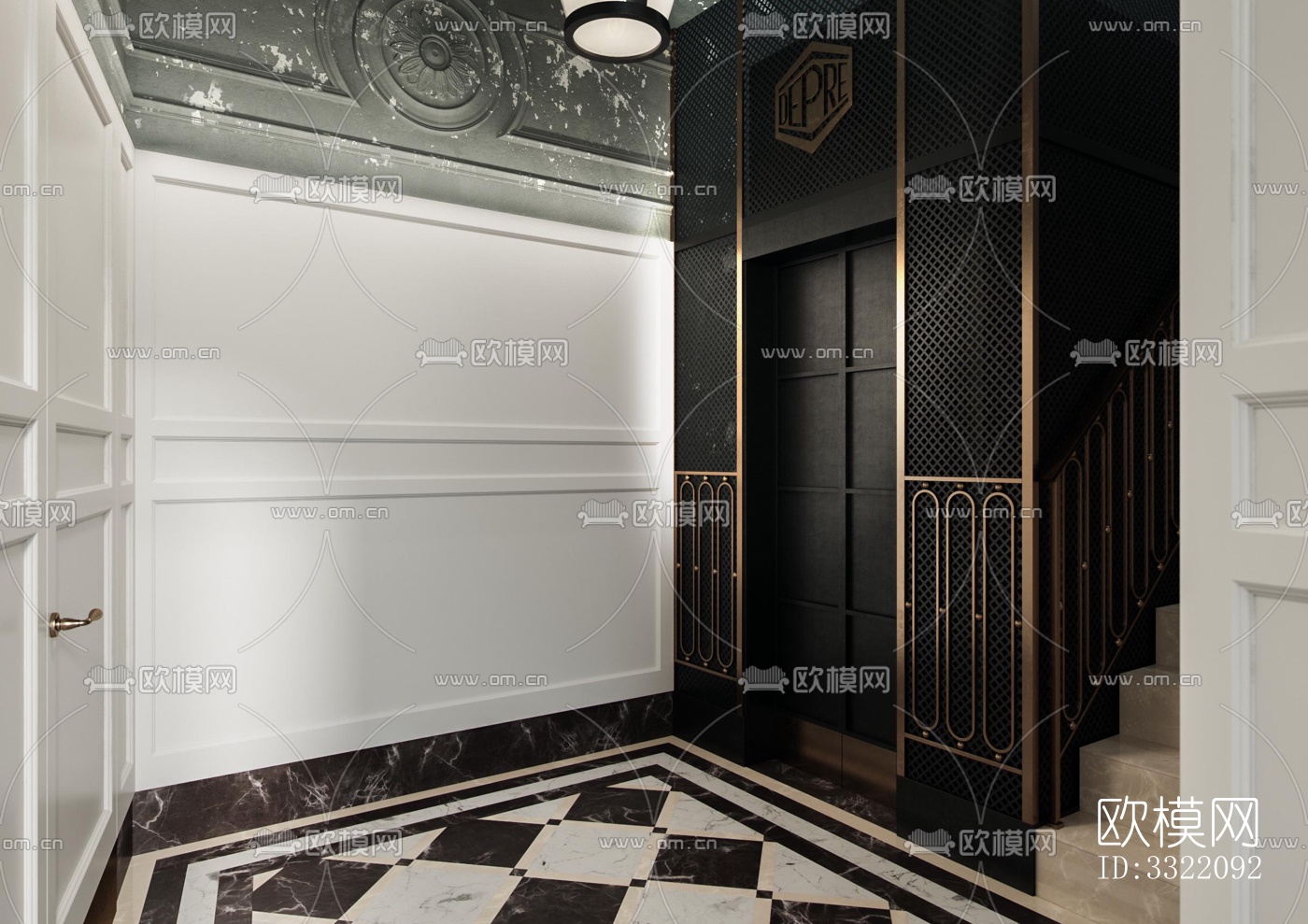 现代客厅效果图下载（渲染图2）