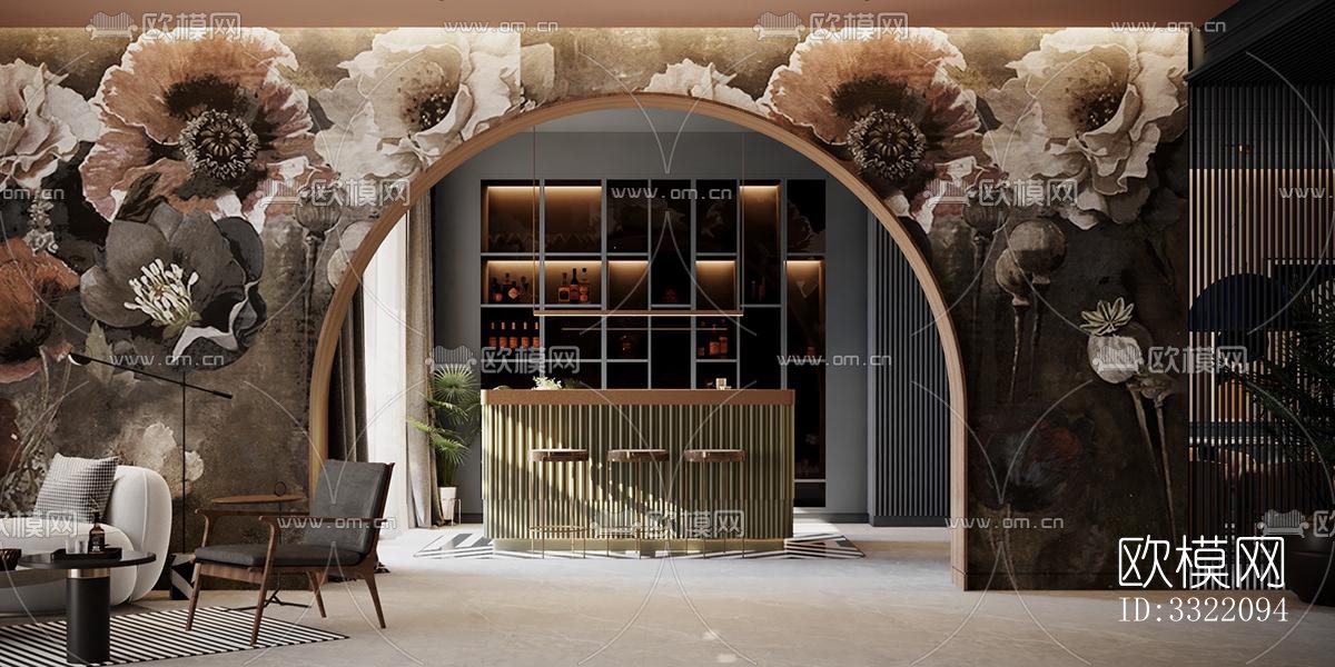 现代客厅效果图下载（渲染图5）