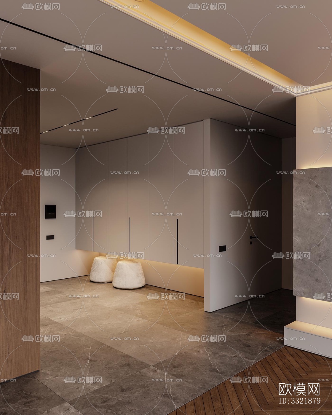 现代客厅效果图下载（渲染图8）