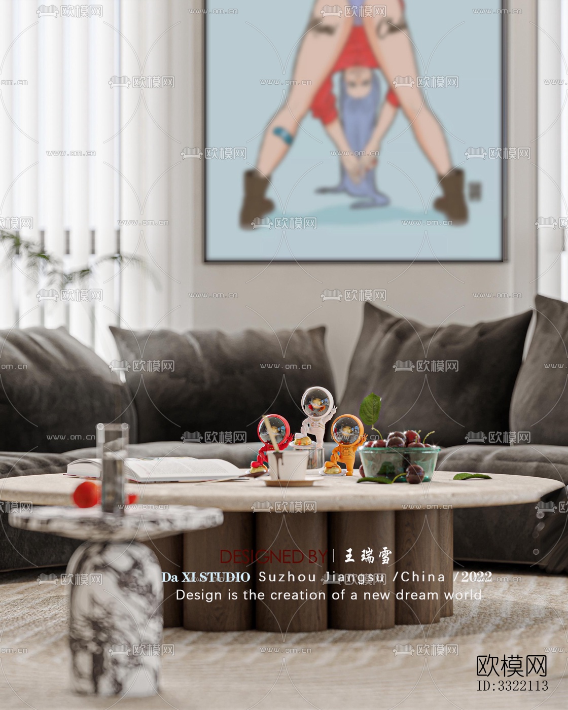 现代客厅效果图下载（渲染图12）