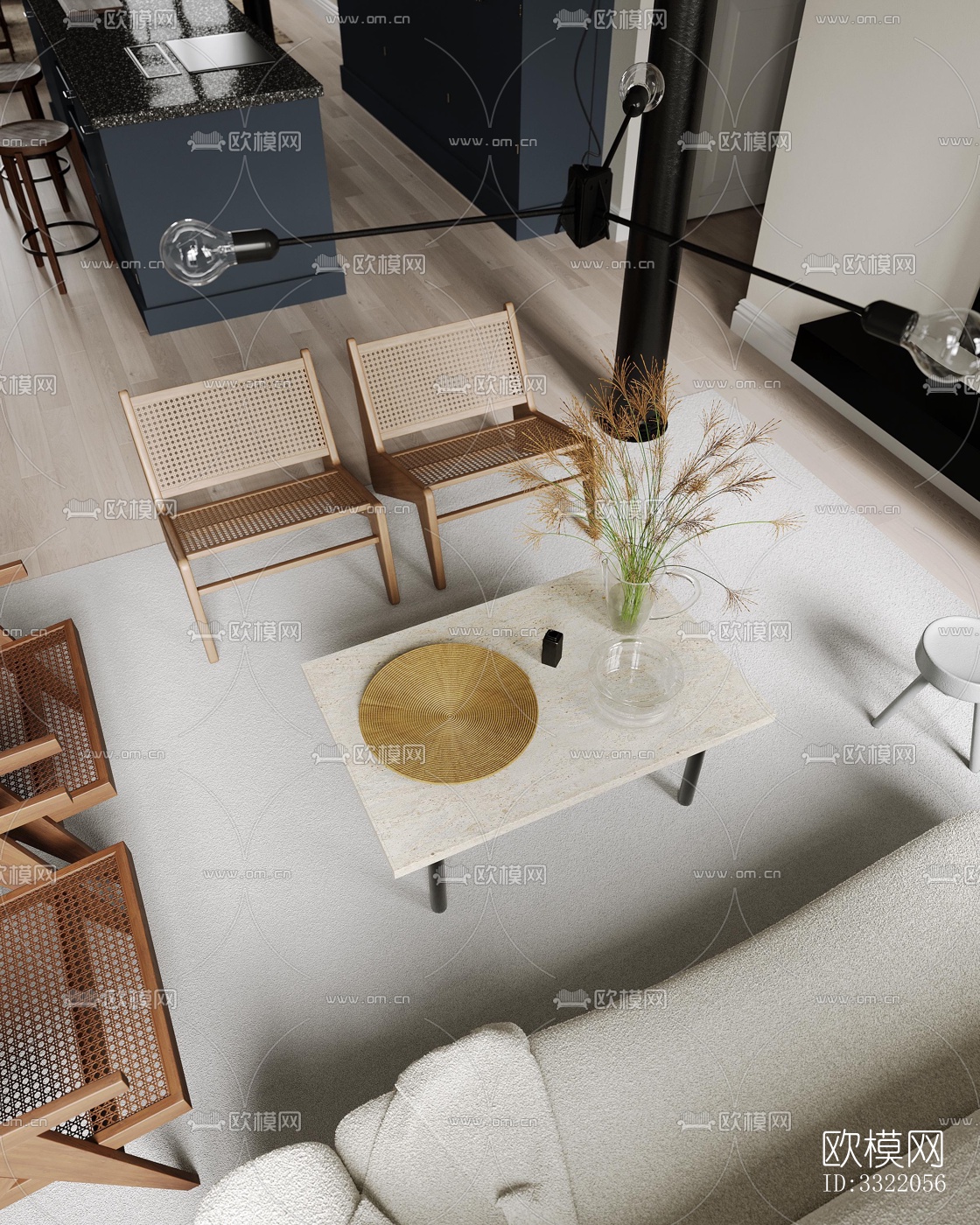 现代客厅效果图下载（渲染图17）