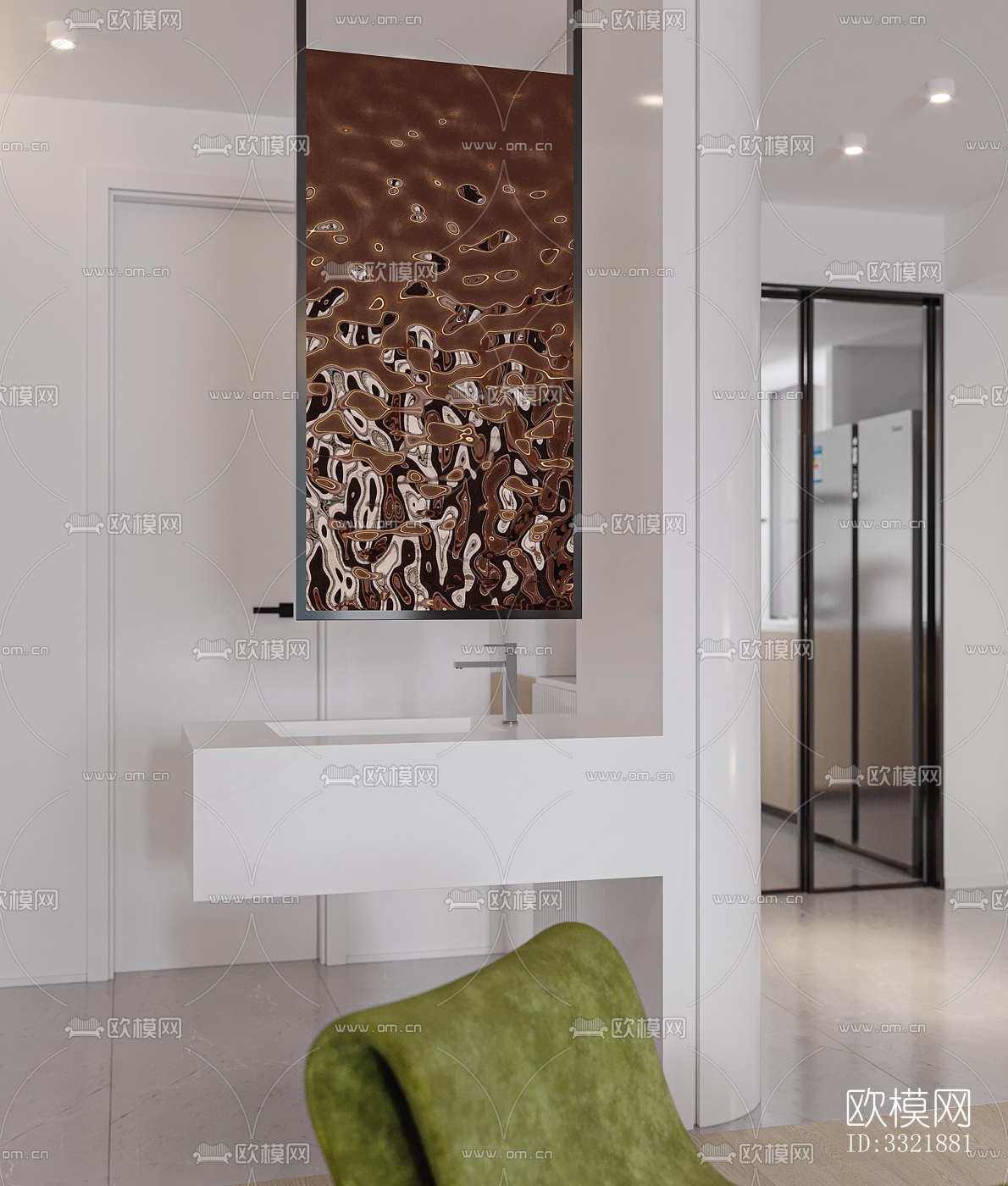 现代客厅效果图下载（渲染图5）