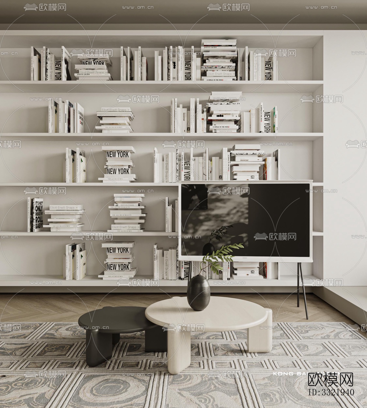 现代客厅效果图下载（渲染图3）