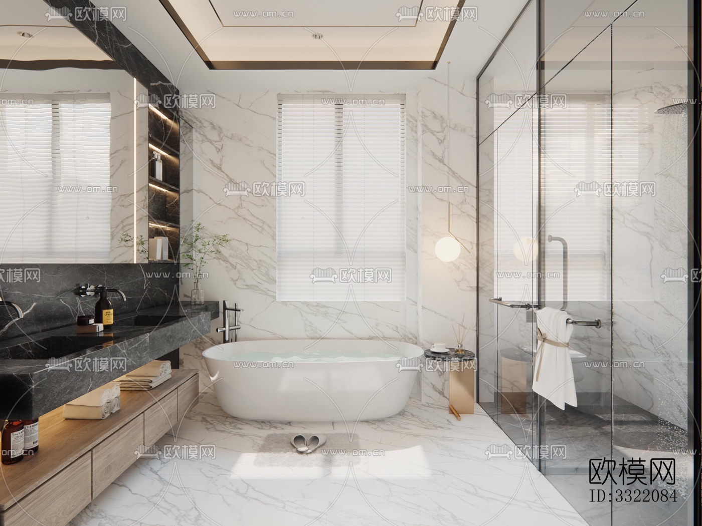 现代客厅效果图下载（渲染图4）