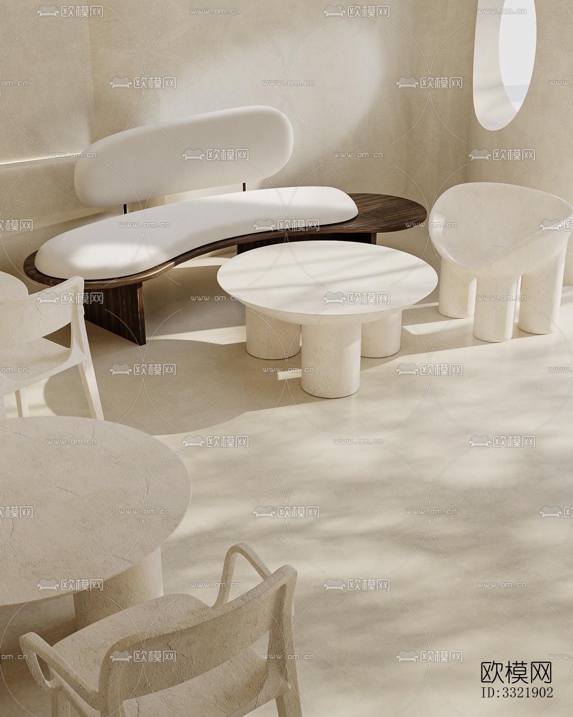 现代客厅效果图下载（渲染图3）