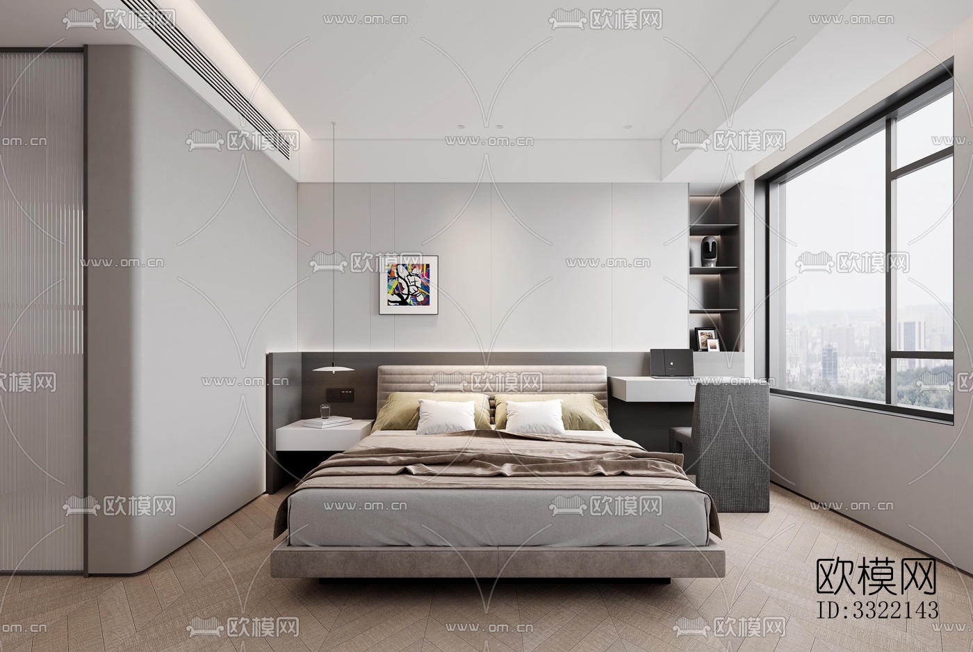 现代客厅效果图下载（渲染图5）