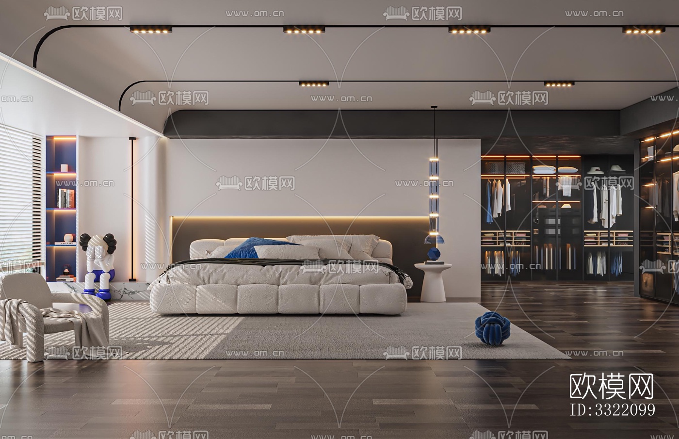 现代客厅效果图下载（渲染图3）