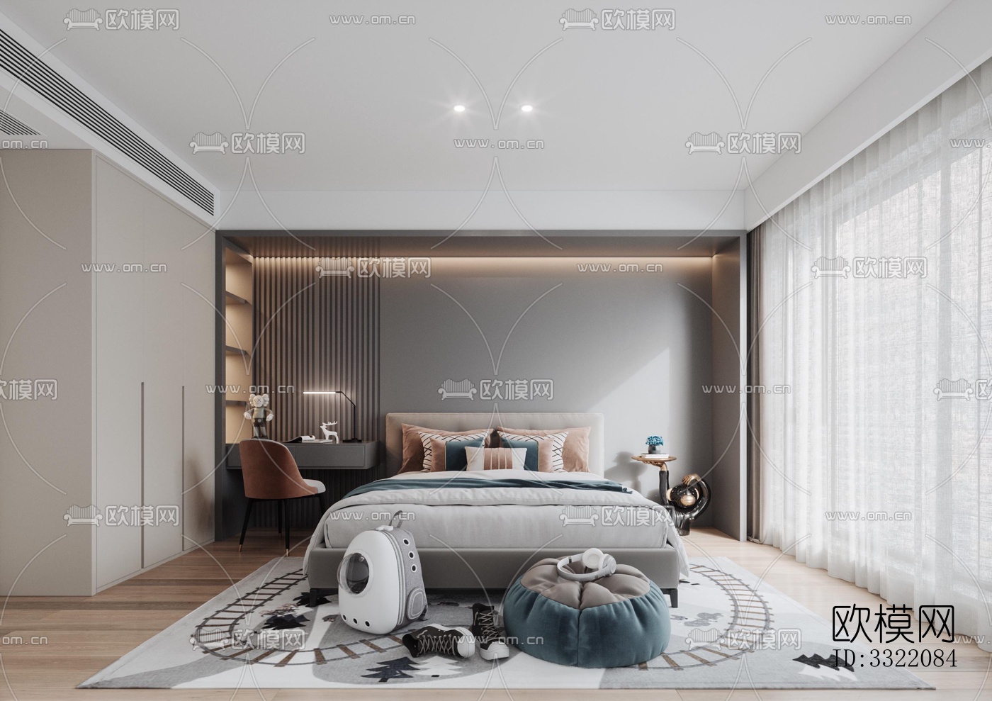 现代客厅效果图下载（渲染图8）