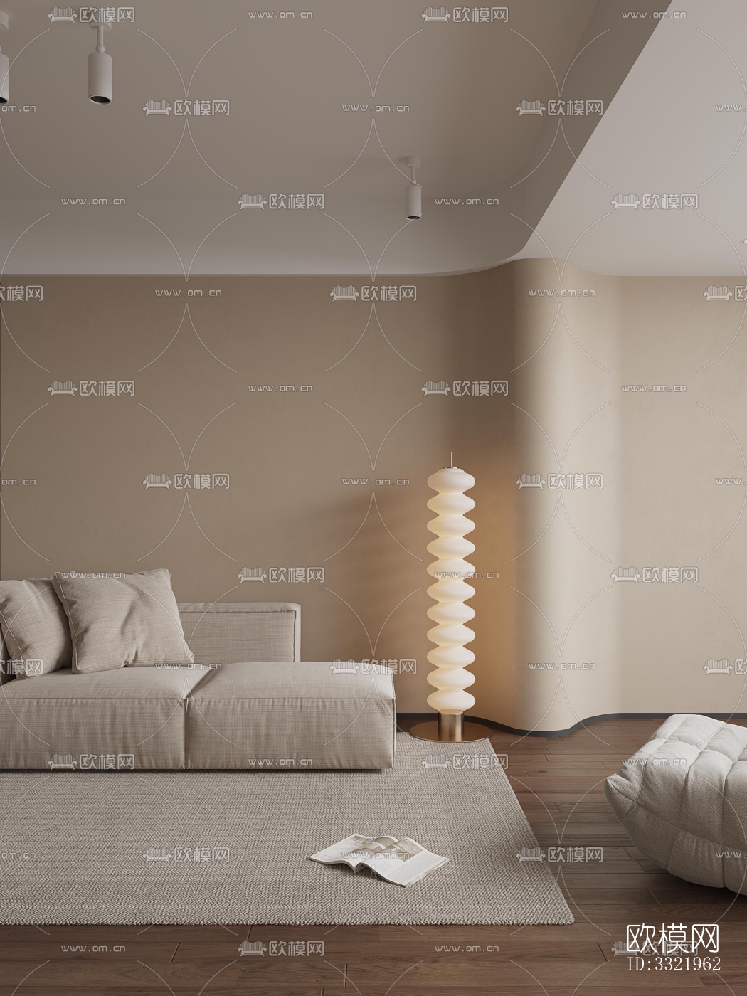 现代客厅效果图下载（渲染图11）