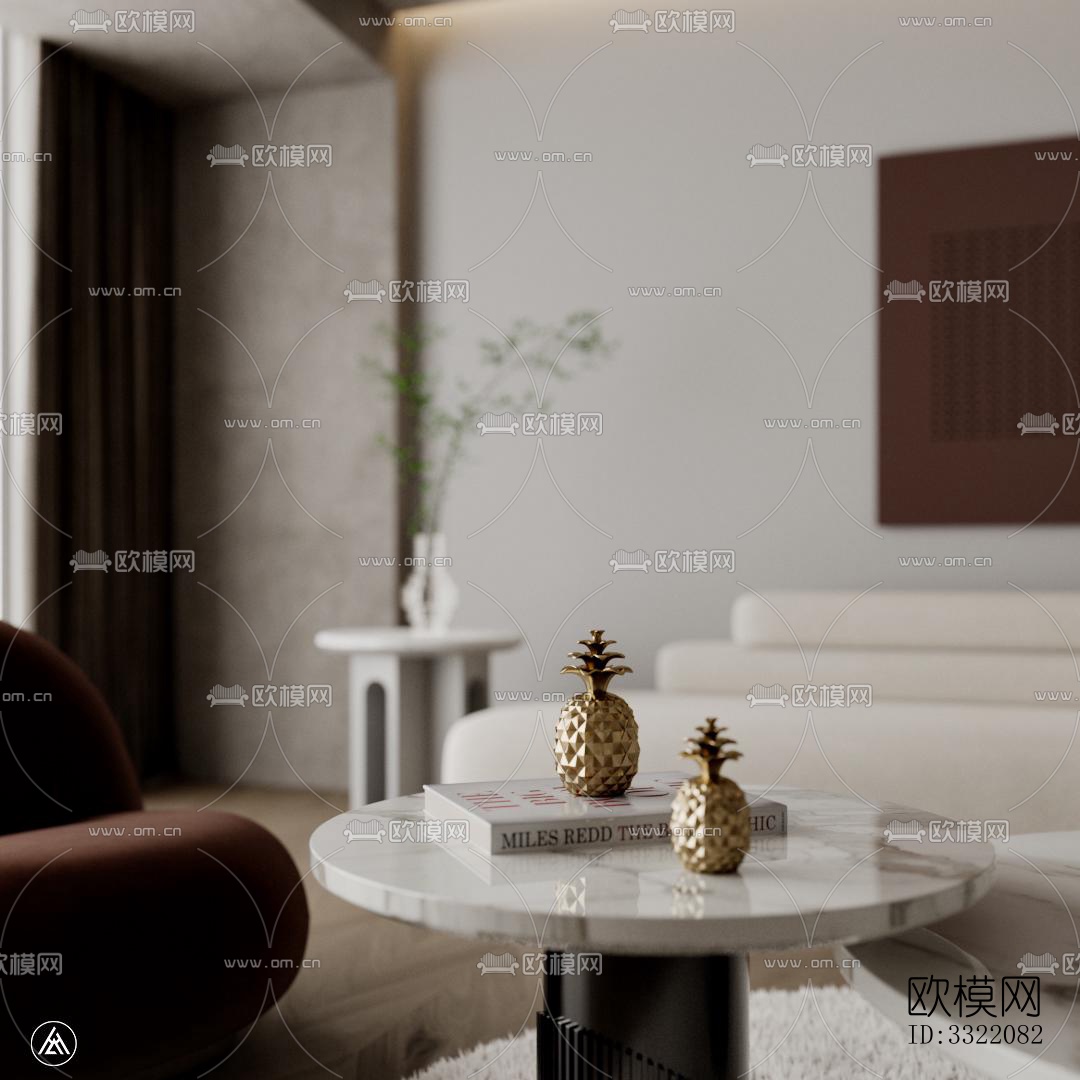 现代客厅效果图下载（渲染图3）