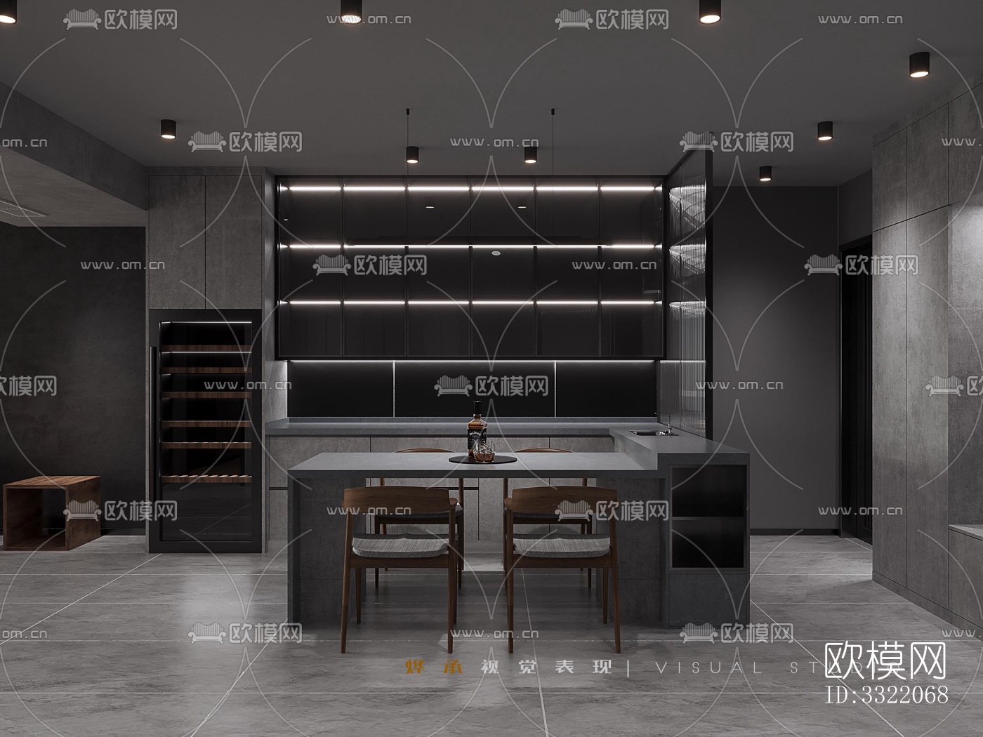 现代客厅效果图下载（渲染图8）