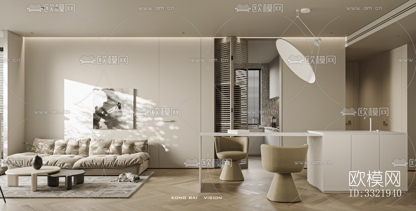 现代客厅效果图下载（渲染图11）