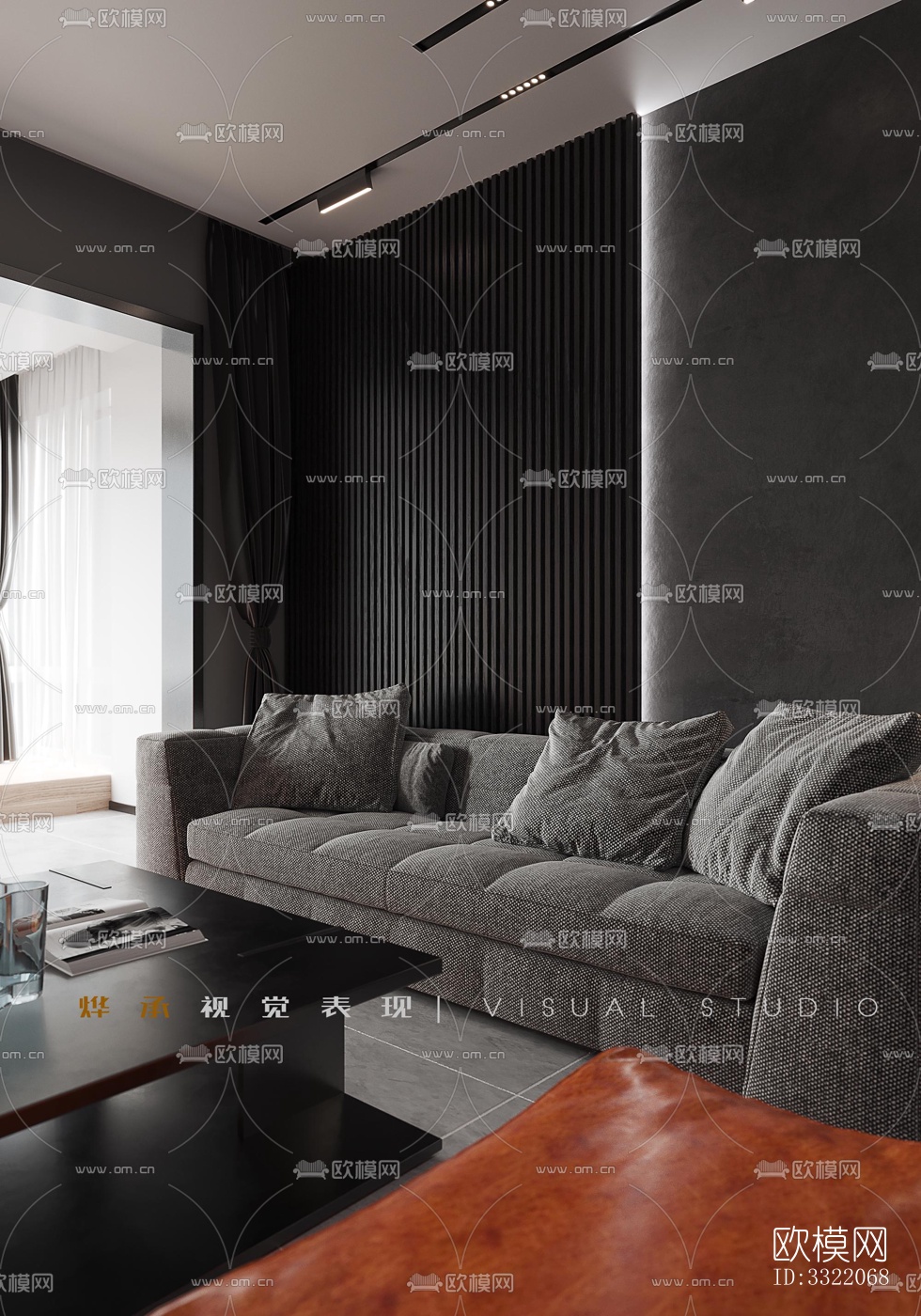 现代客厅效果图下载（渲染图15）