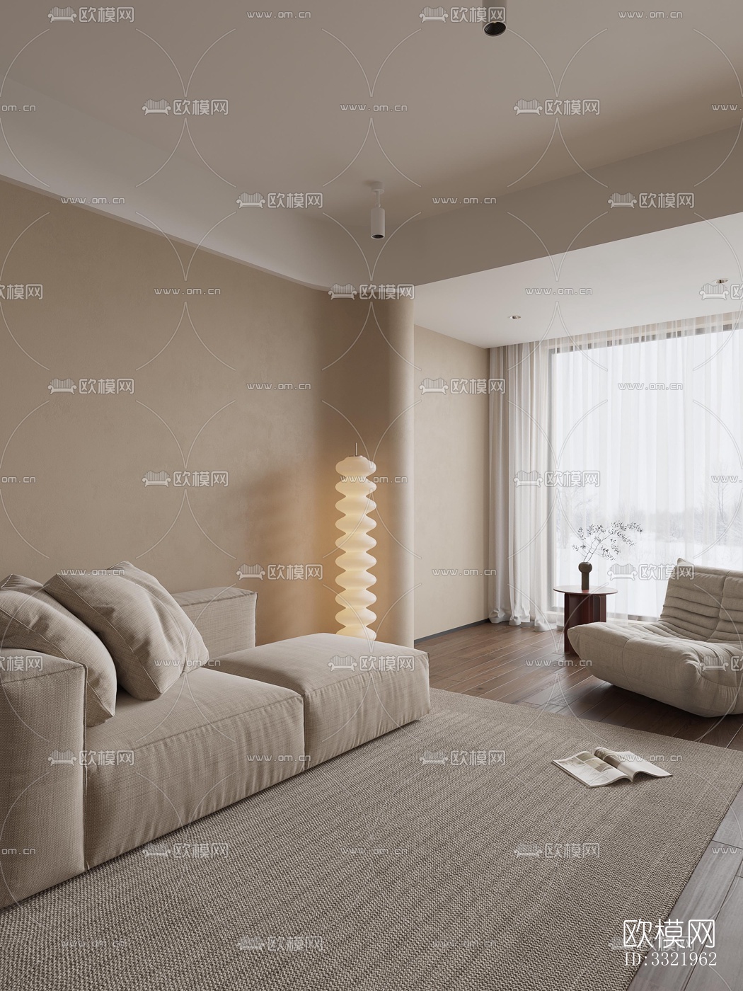 现代客厅效果图下载（渲染图14）