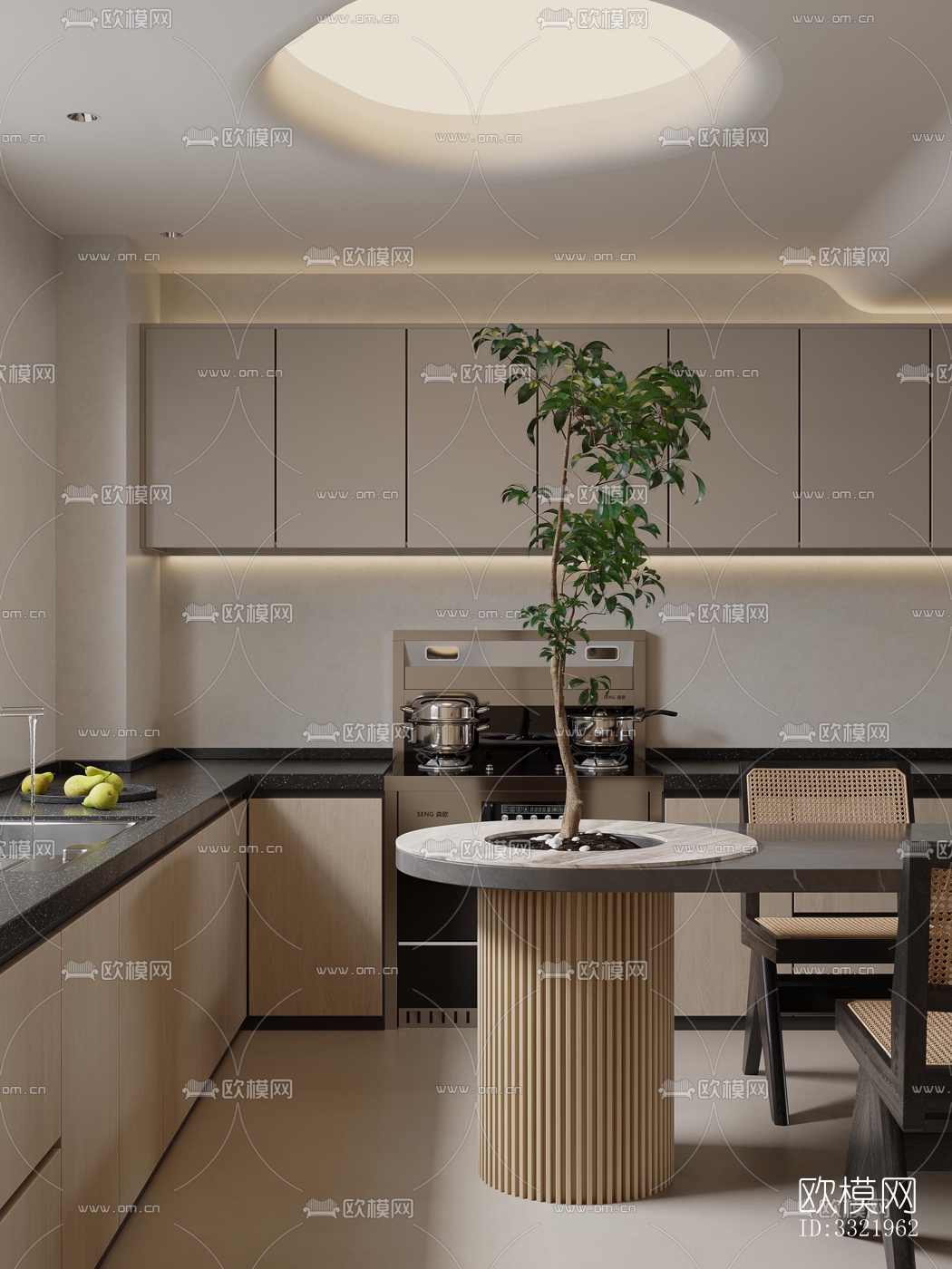 现代客厅效果图下载（渲染图2）