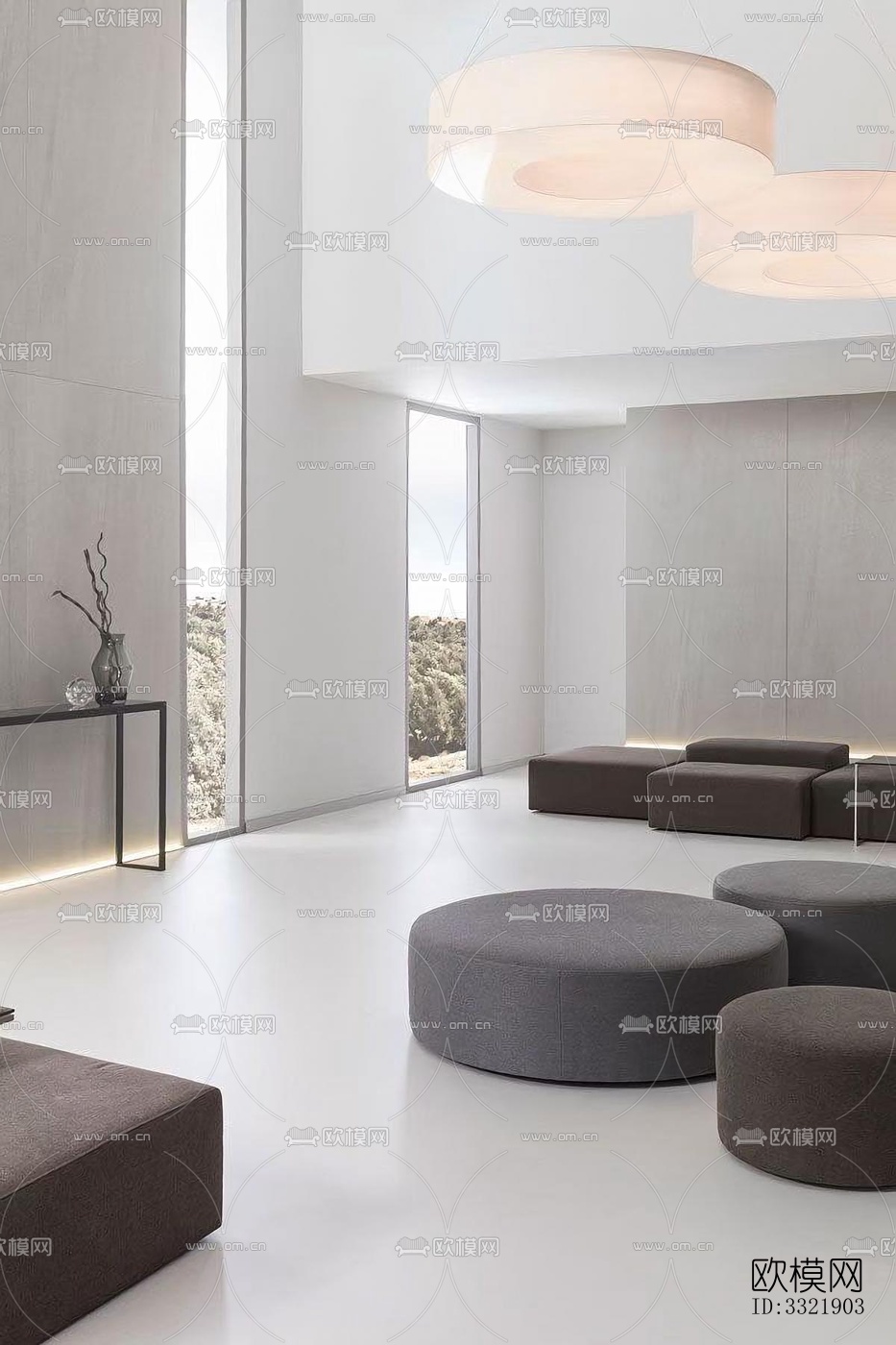 现代客厅效果图下载（渲染图5）