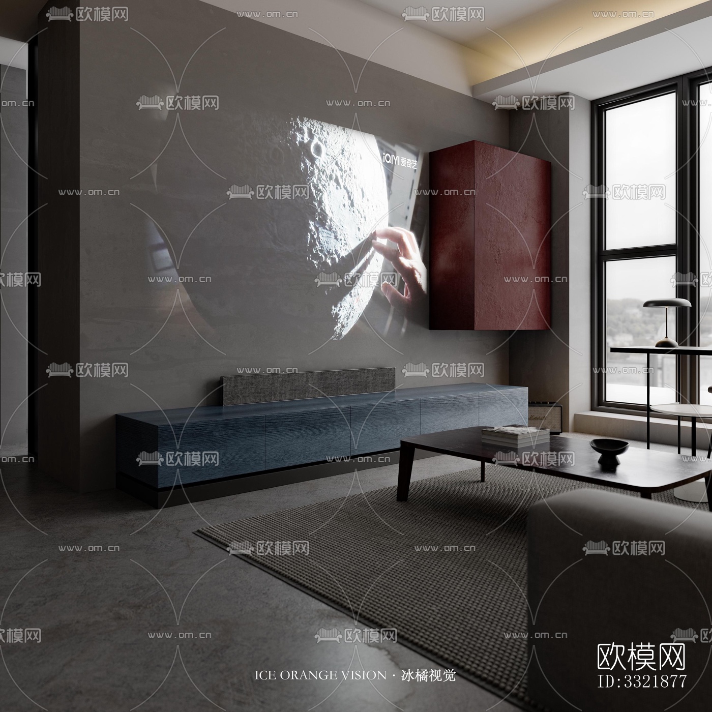 现代客厅效果图下载（渲染图3）