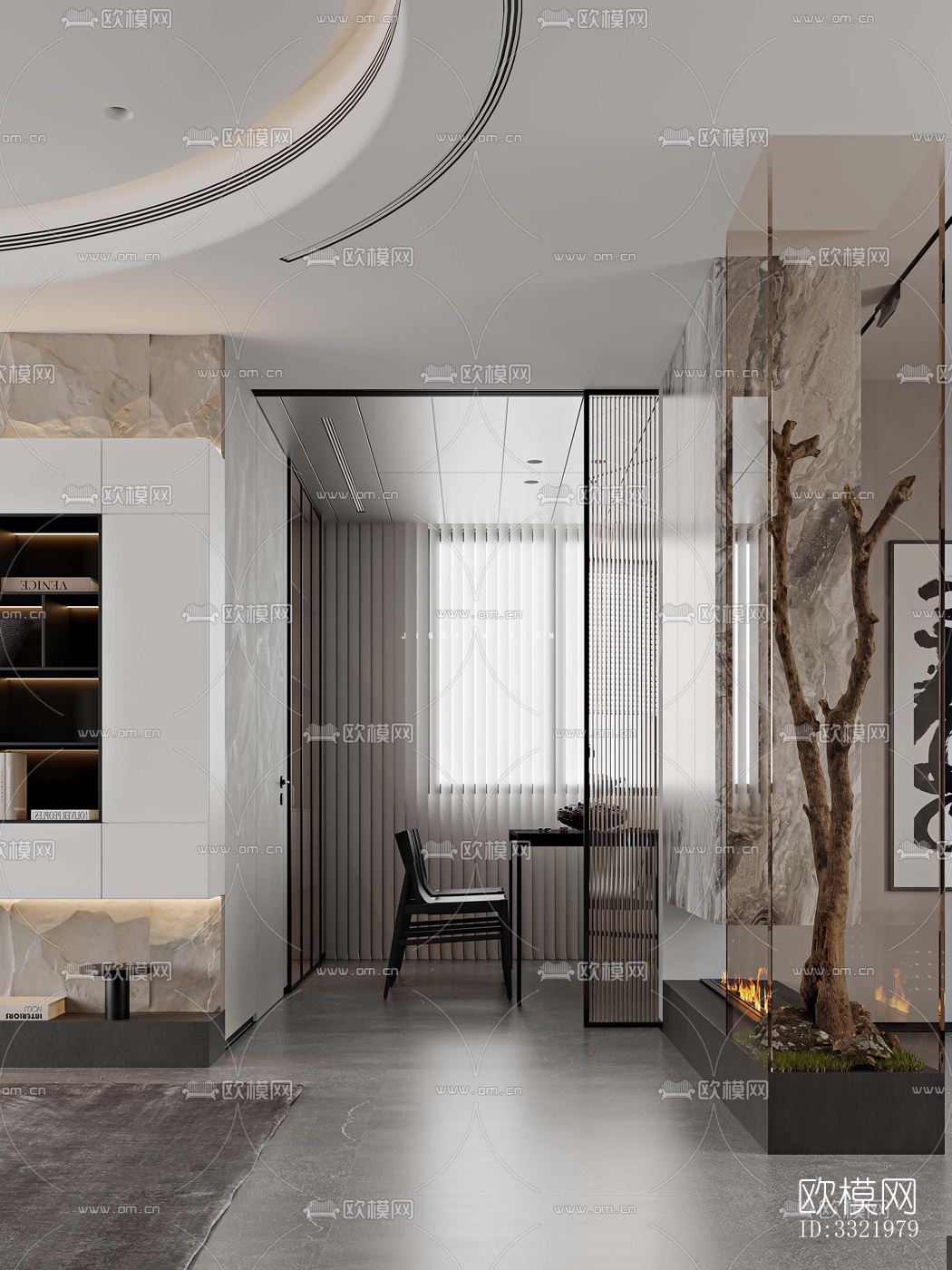 现代客厅效果图下载（渲染图1）