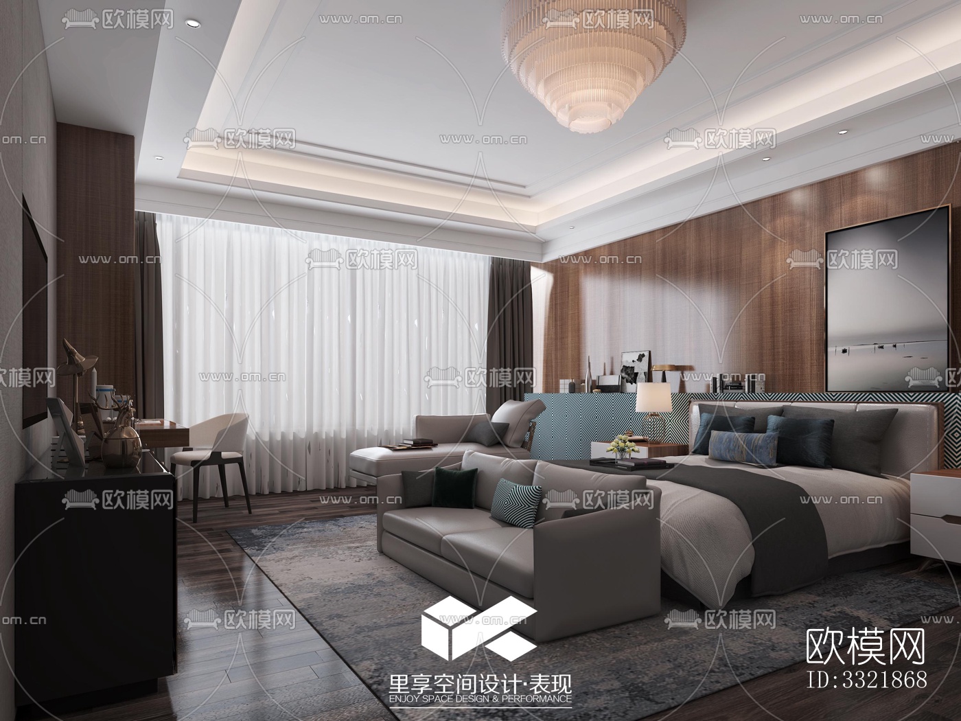 现代客厅效果图下载（渲染图5）