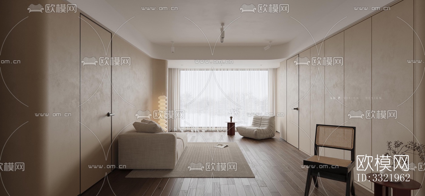 现代客厅效果图下载（渲染图8）