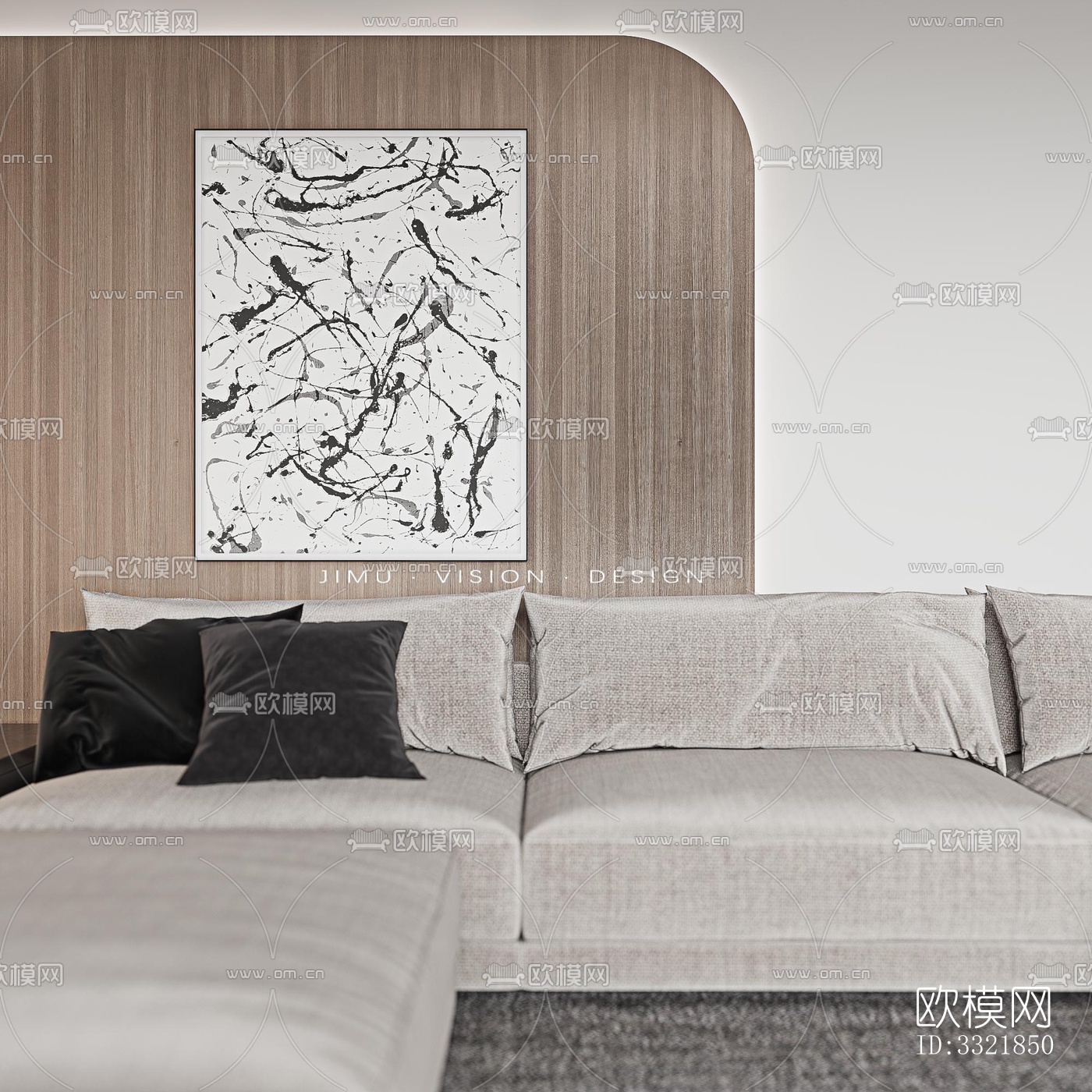 现代客厅效果图下载（渲染图13）