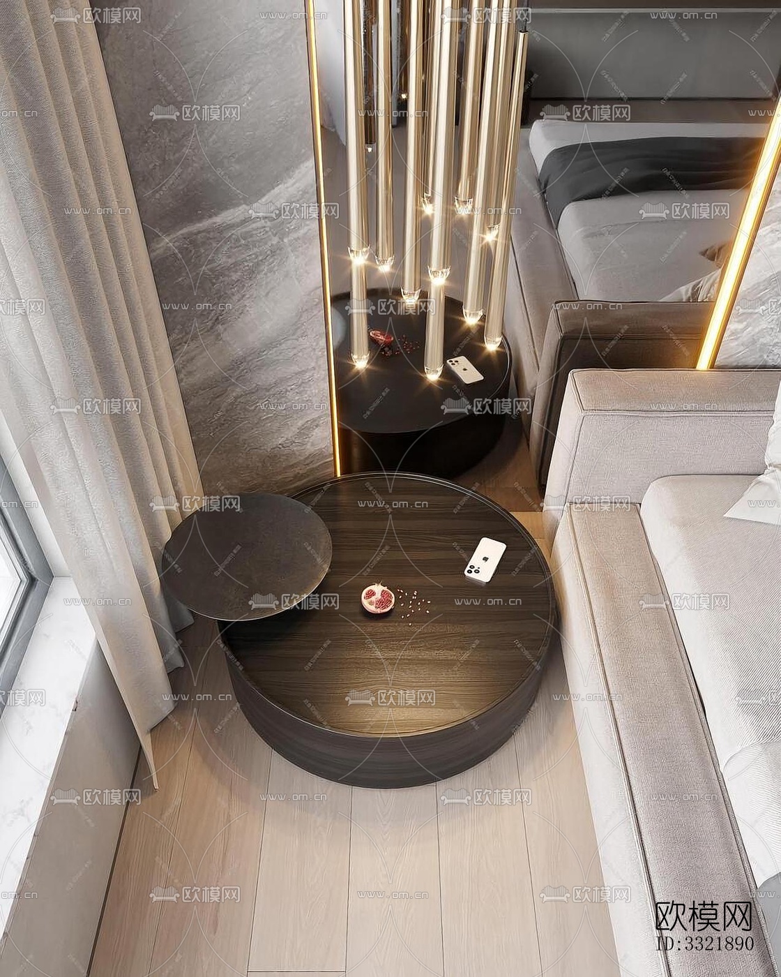 现代客厅效果图下载（渲染图14）