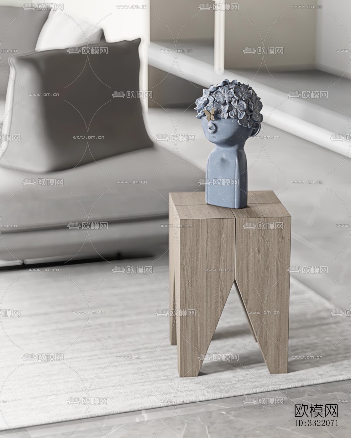 现代客厅效果图下载（渲染图2）