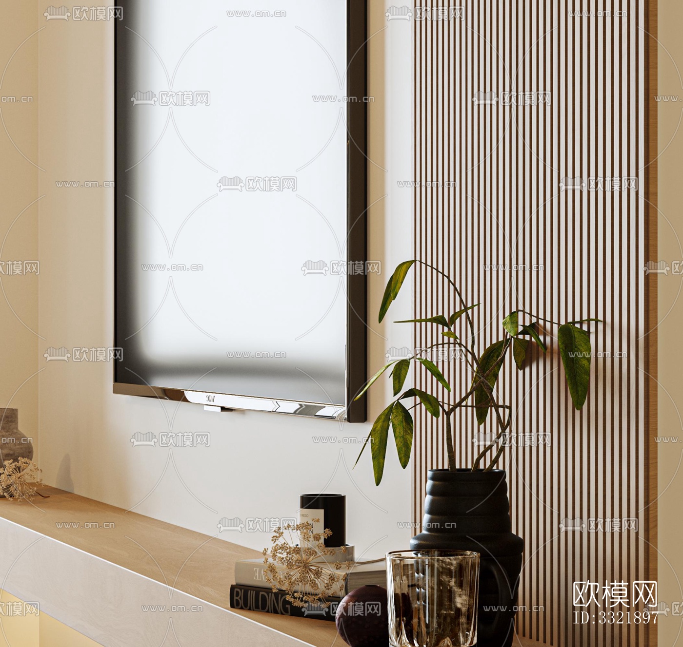 现代客厅效果图下载（渲染图3）