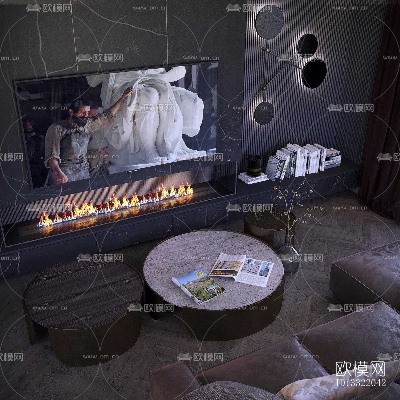 现代客厅效果图下载（渲染图5）