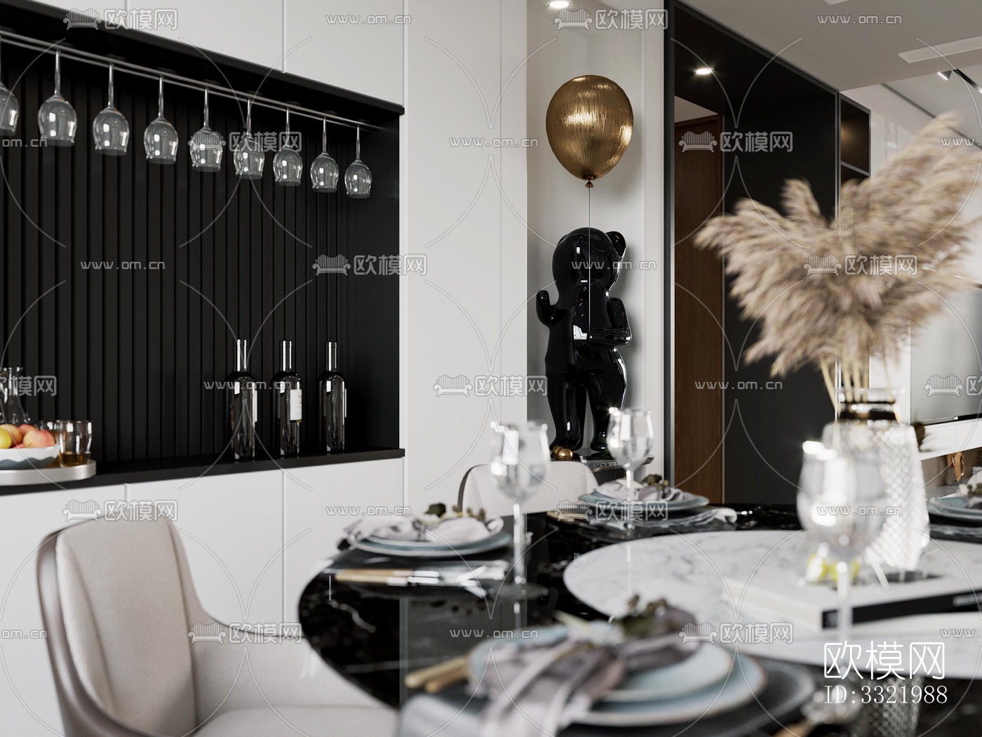 现代客厅效果图下载（渲染图3）