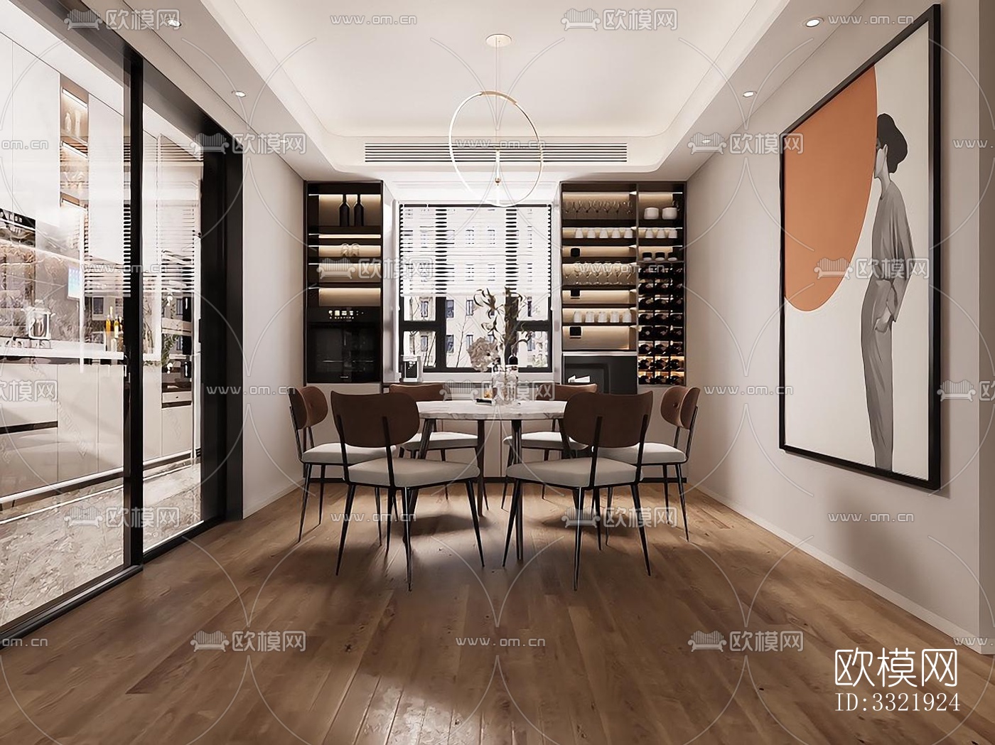 现代客厅效果图下载（渲染图3）