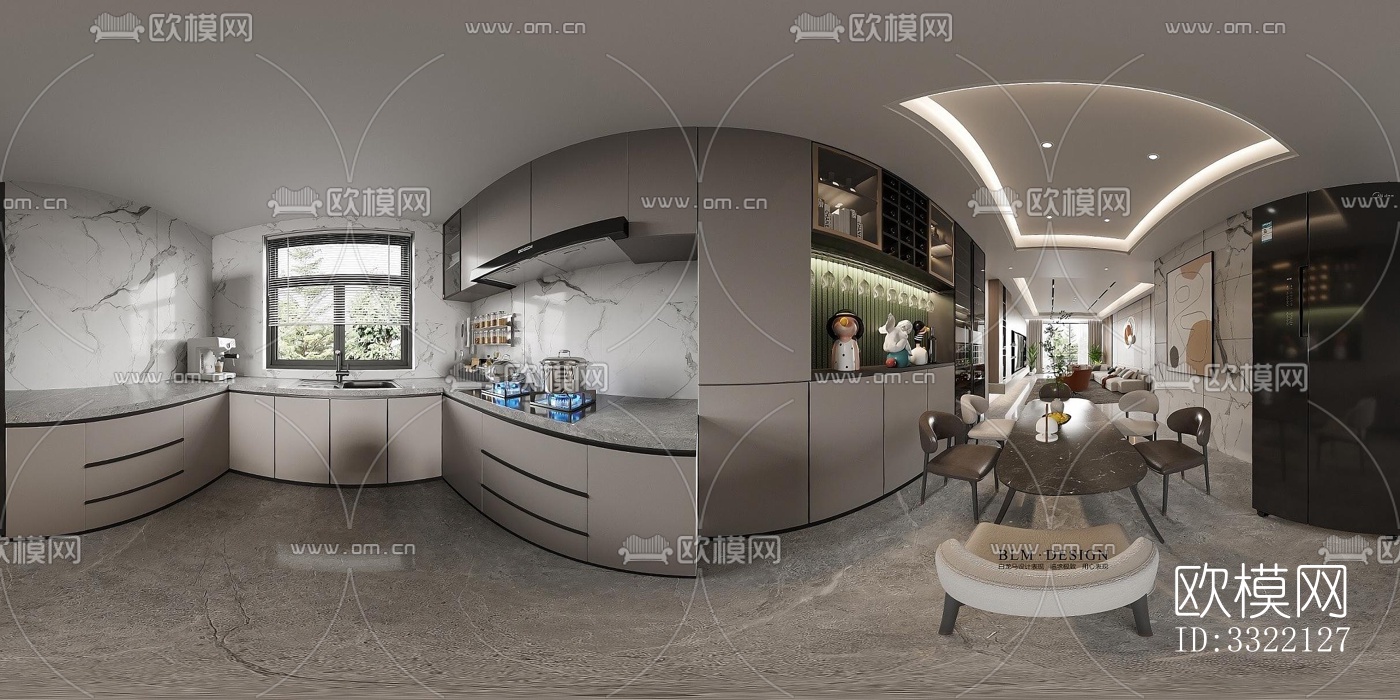 现代客厅效果图下载（渲染图4）