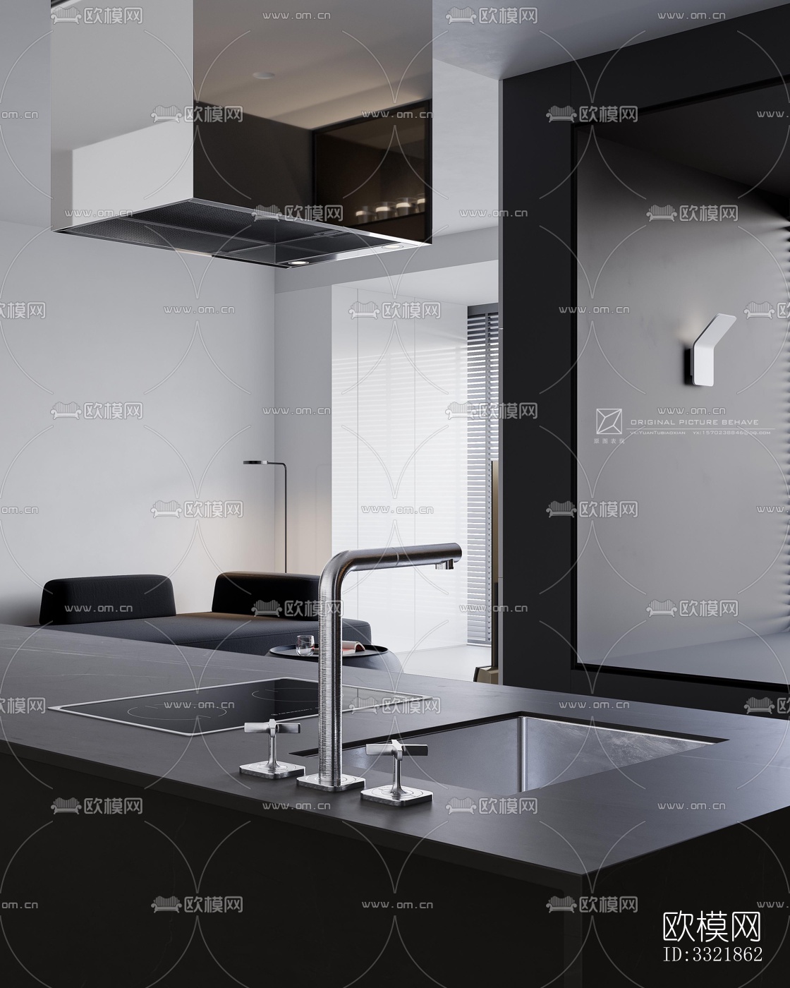 现代客厅效果图下载（渲染图9）