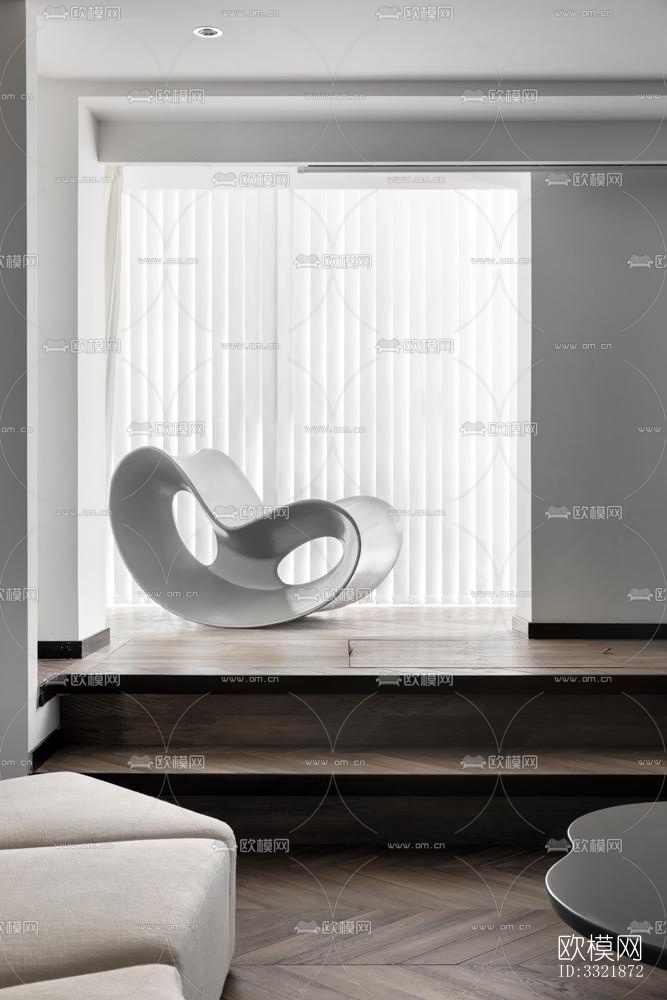 现代客厅效果图下载（渲染图3）