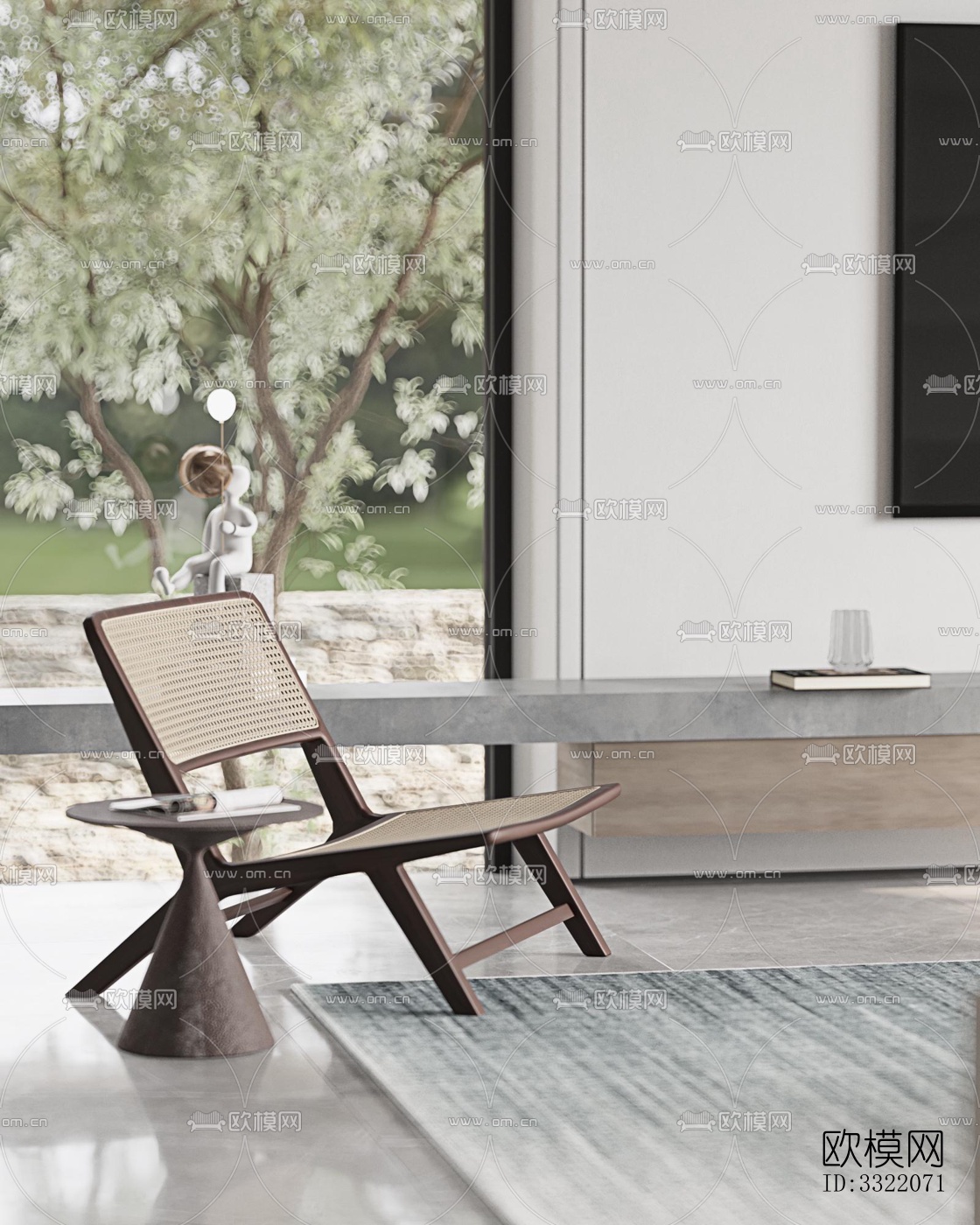 现代客厅效果图下载（渲染图3）