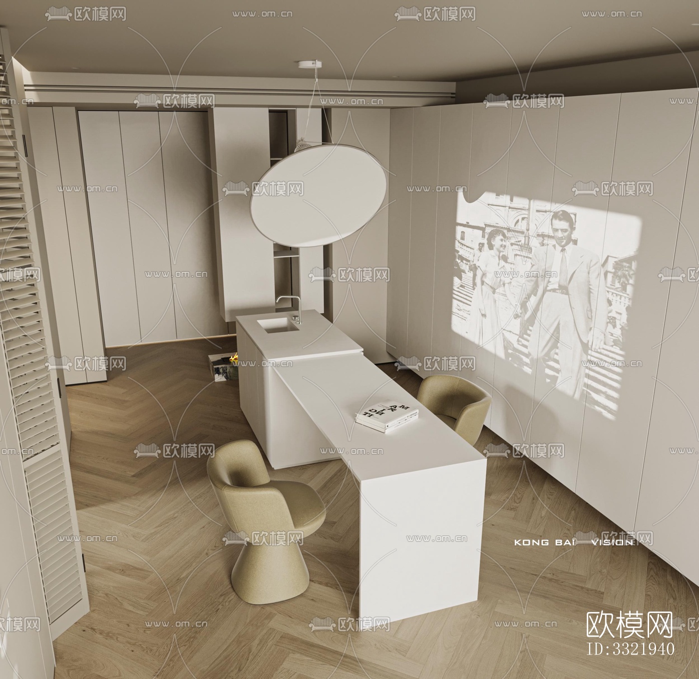 现代客厅效果图下载（渲染图10）