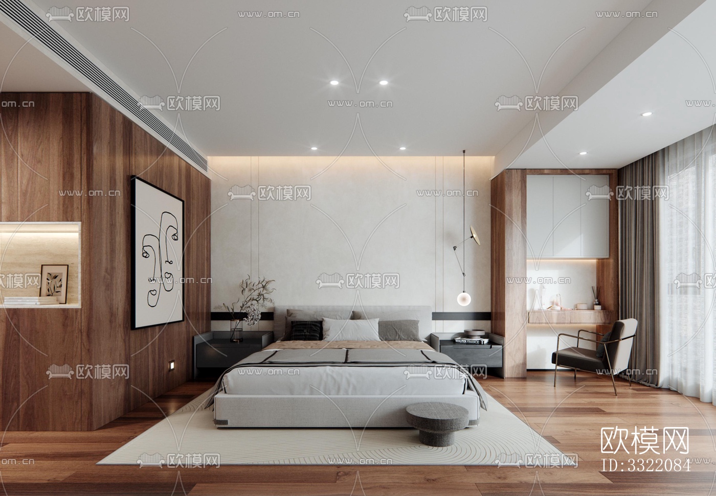 现代客厅效果图下载（渲染图10）