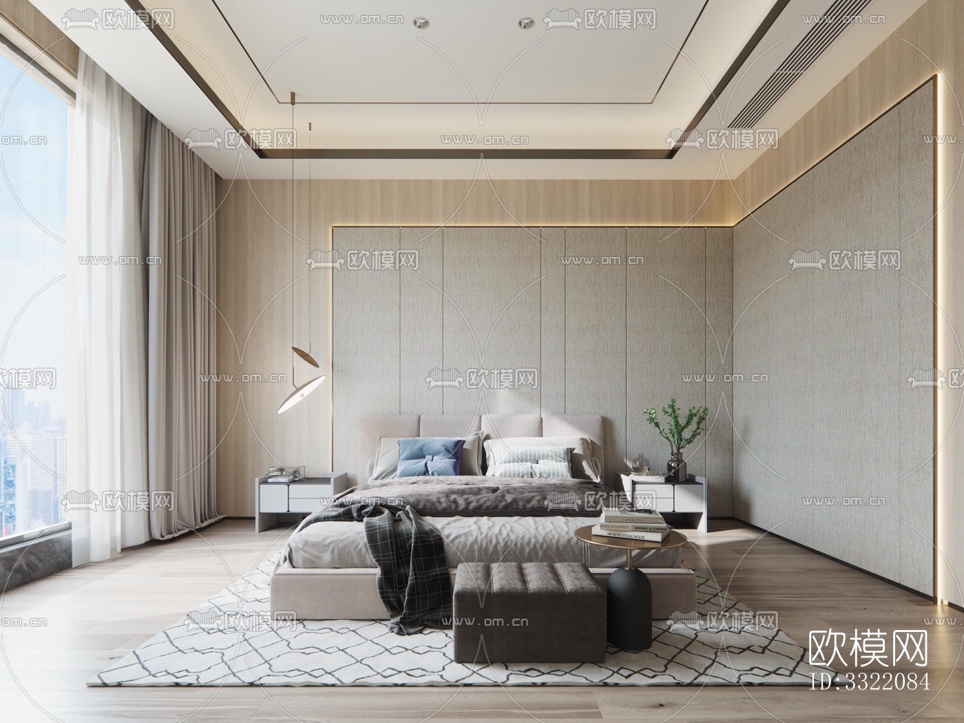 现代客厅效果图下载（渲染图15）