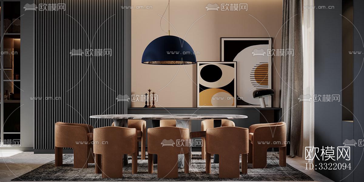 现代客厅效果图下载（渲染图8）