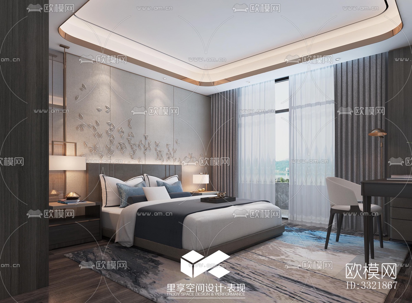 现代客厅效果图下载（渲染图7）