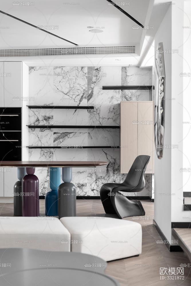 现代客厅效果图下载（渲染图13）