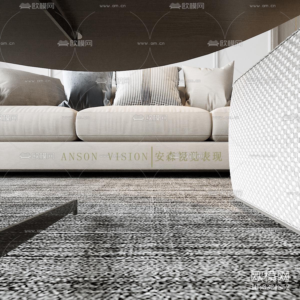 现代客厅效果图下载（渲染图5）