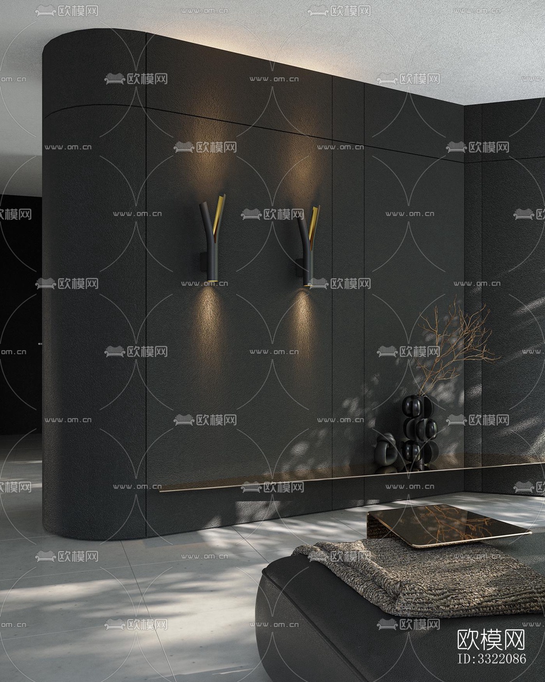 现代客厅效果图下载（渲染图4）