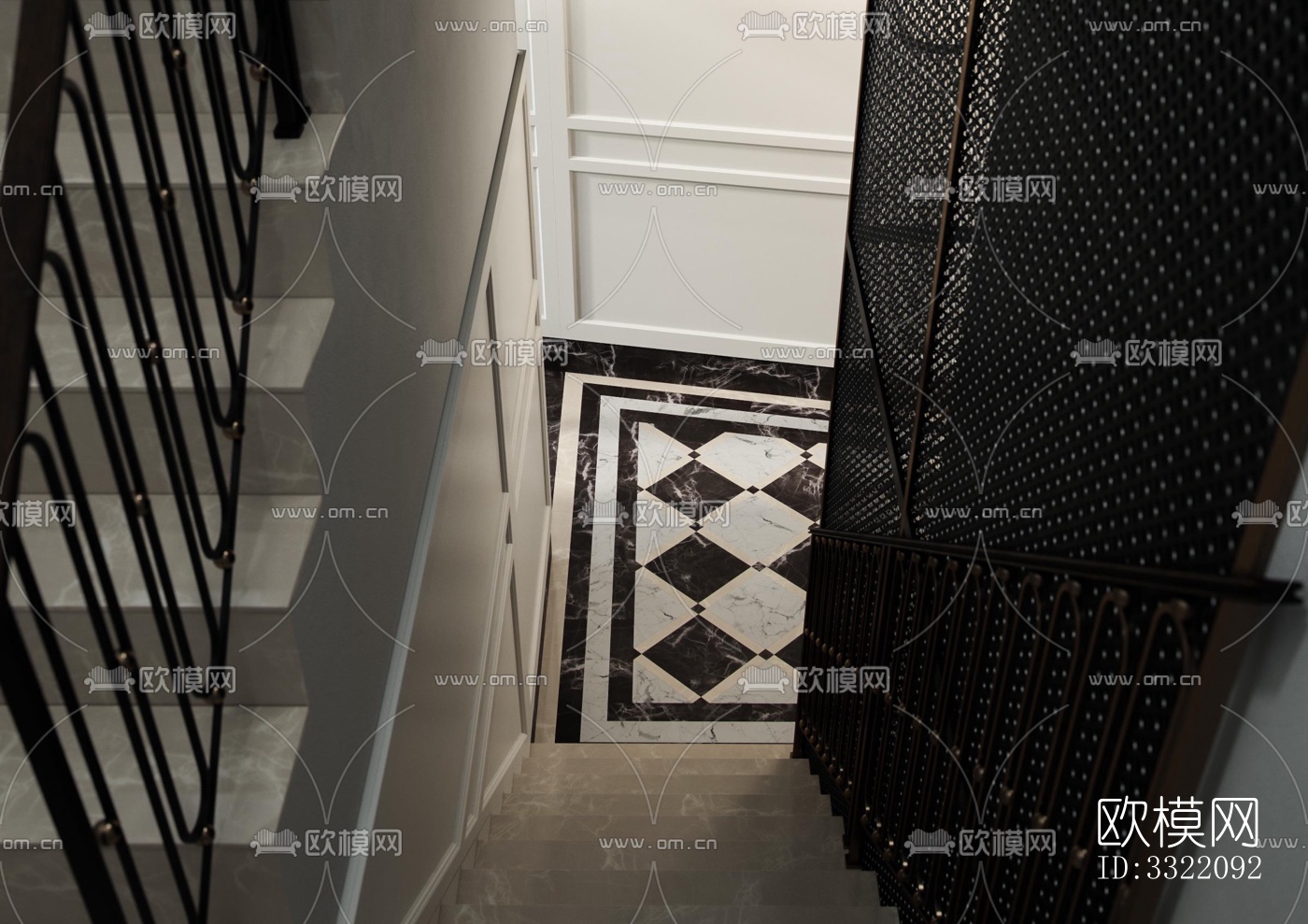 现代客厅效果图下载（渲染图3）