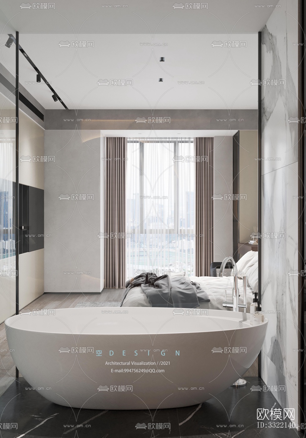 现代客厅效果图下载（渲染图7）