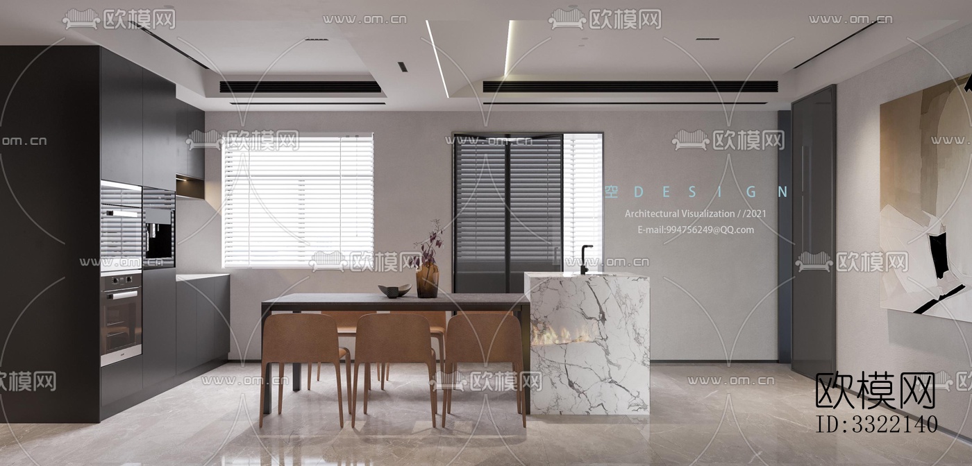 现代客厅效果图下载（渲染图4）